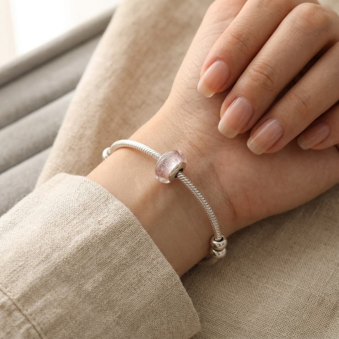 Charm Cristal Murano Blanco Invierno