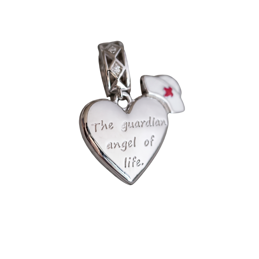 Charm Corazón Enfermera Colgante