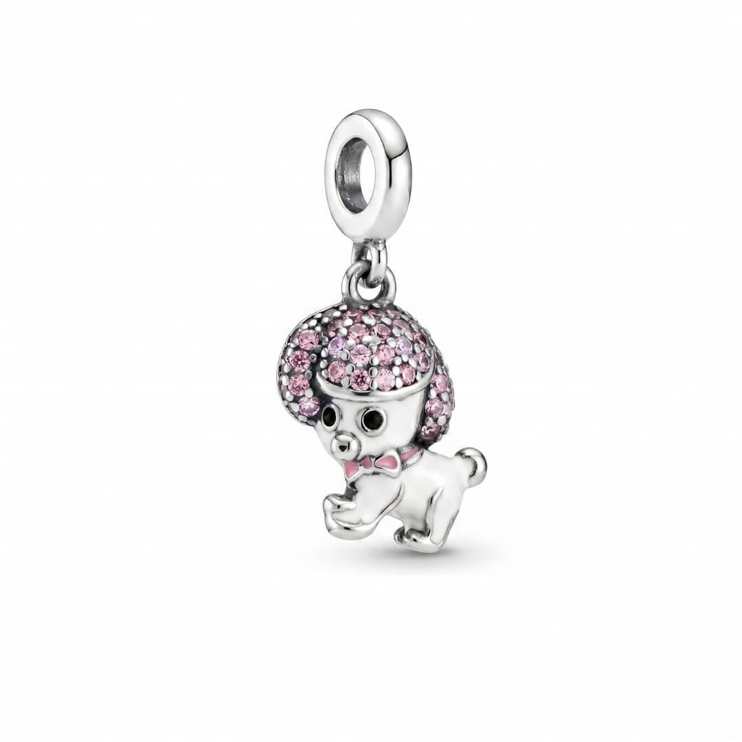 Charm Perro Poodle Brillos