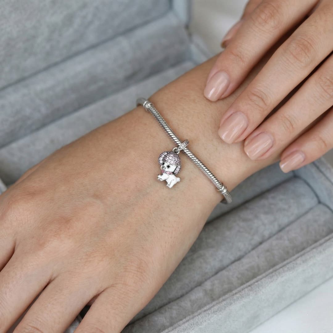 Charm Perro Poodle Brillos