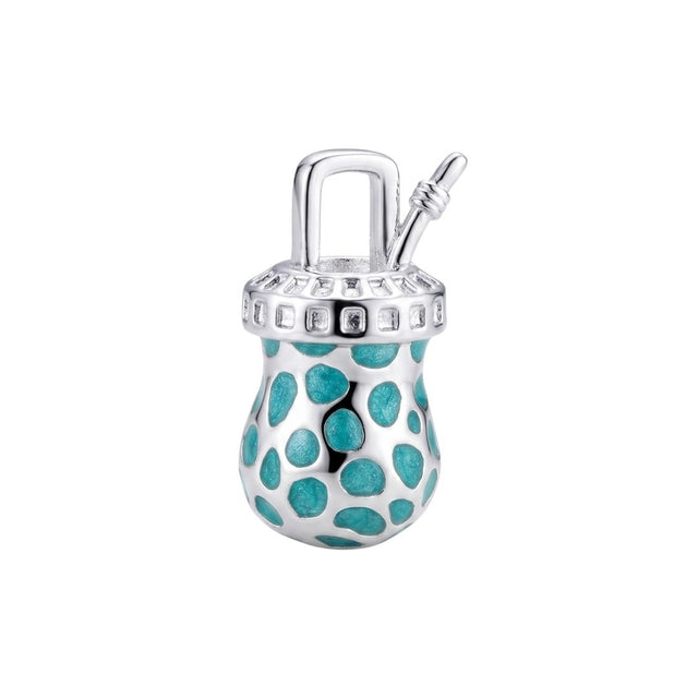 Par de Pendientes Mate Animal Print Turquesa