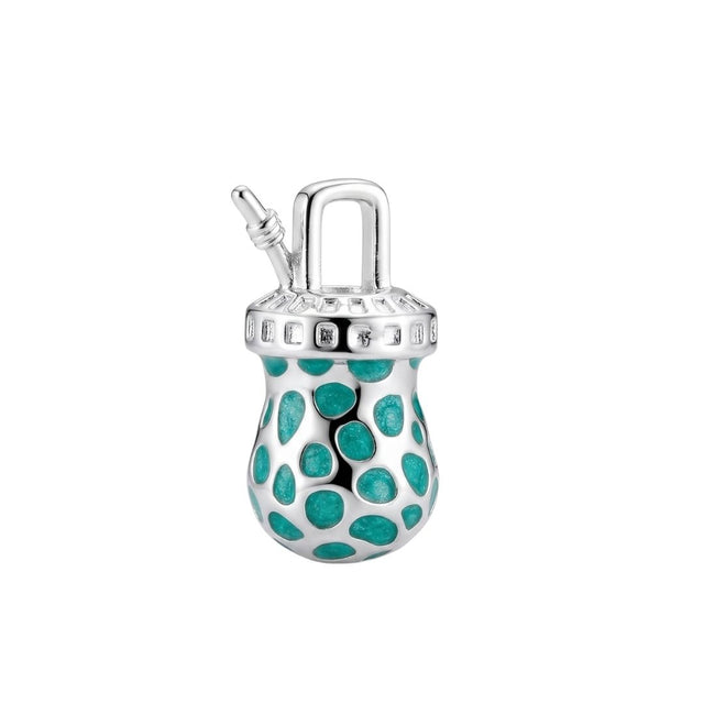 Par de Pendientes Mate Animal Print Turquesa