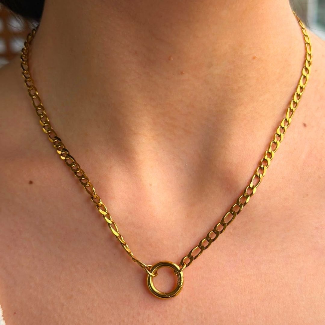 Collar para charm bañado en oro