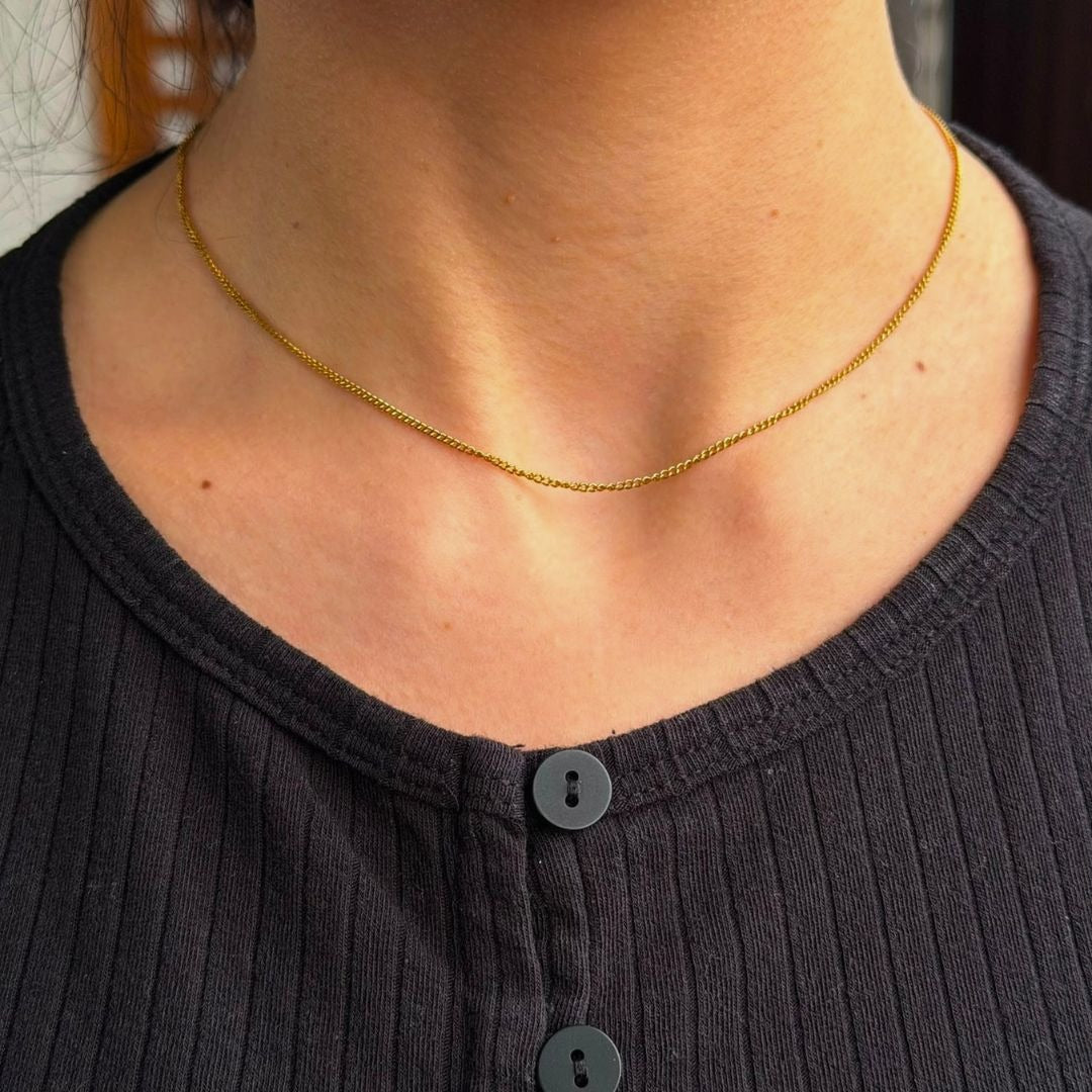 Collar bañado en oro