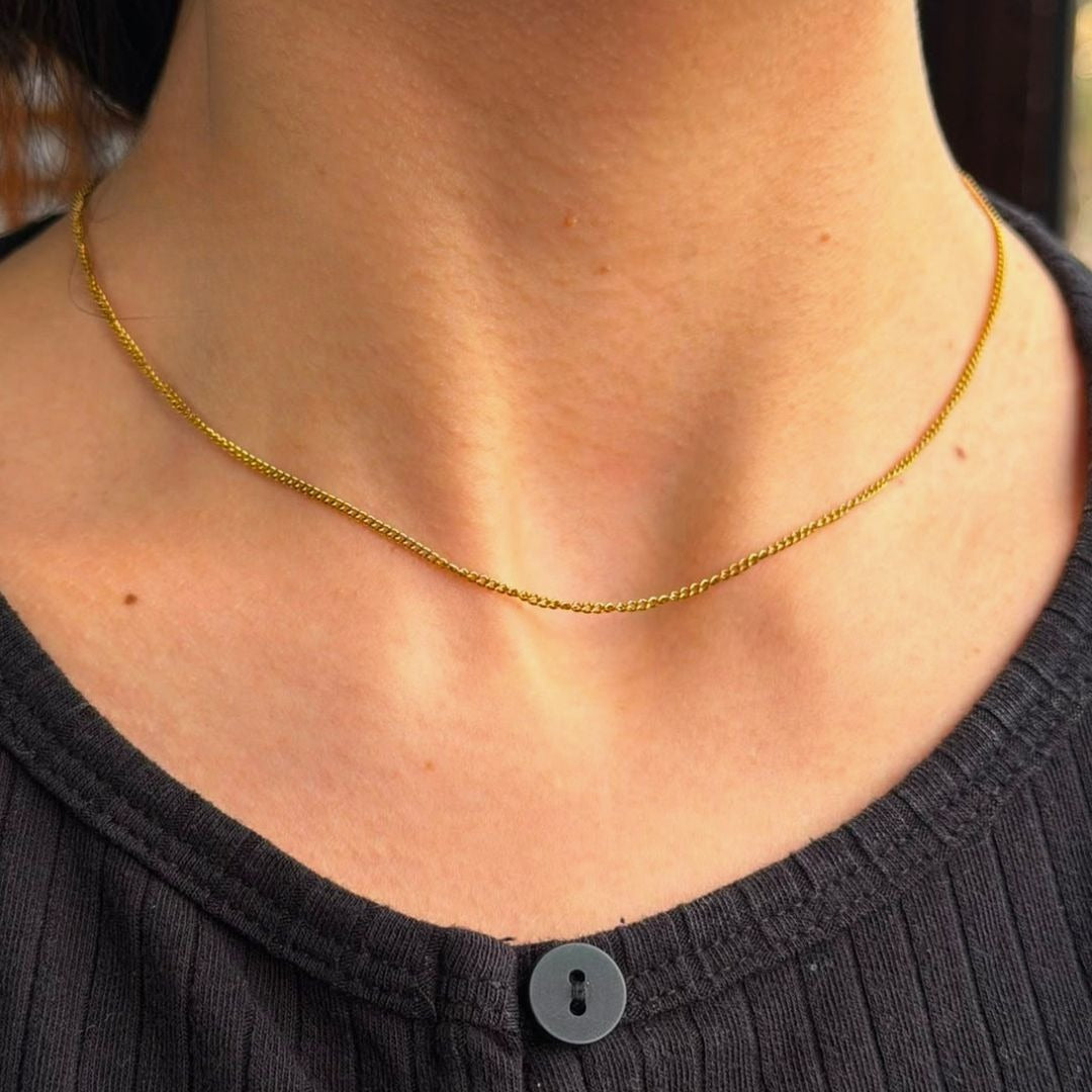 Collar bañado en oro
