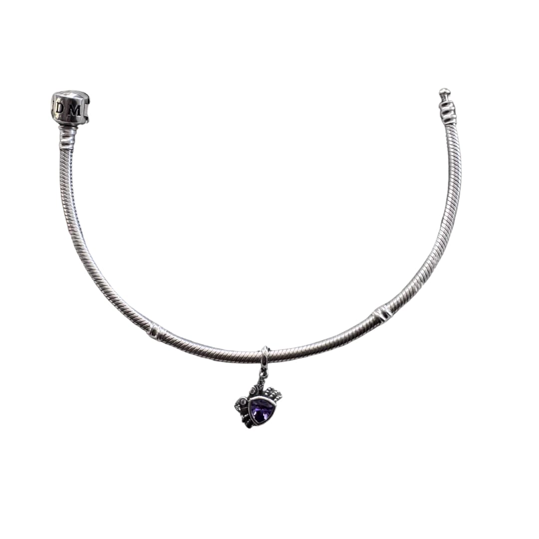 Charm Cangrejito Morado Brillante