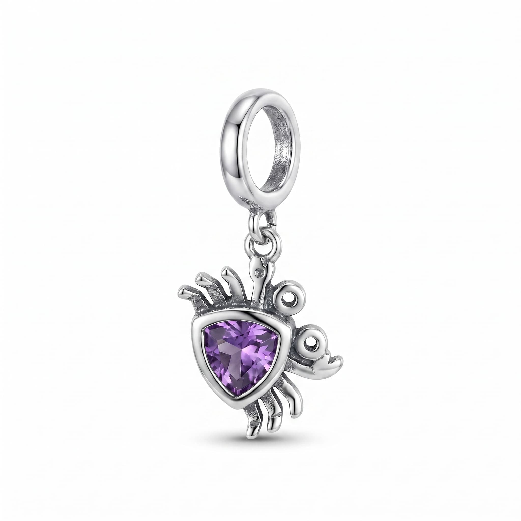 Charm Cangrejito Morado Brillante
