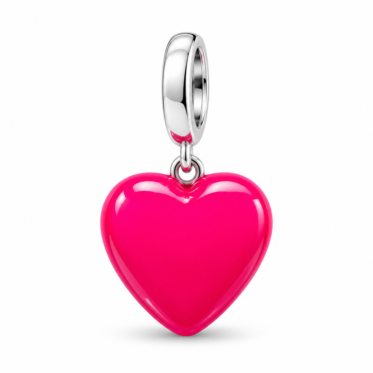 charm corazon rosado