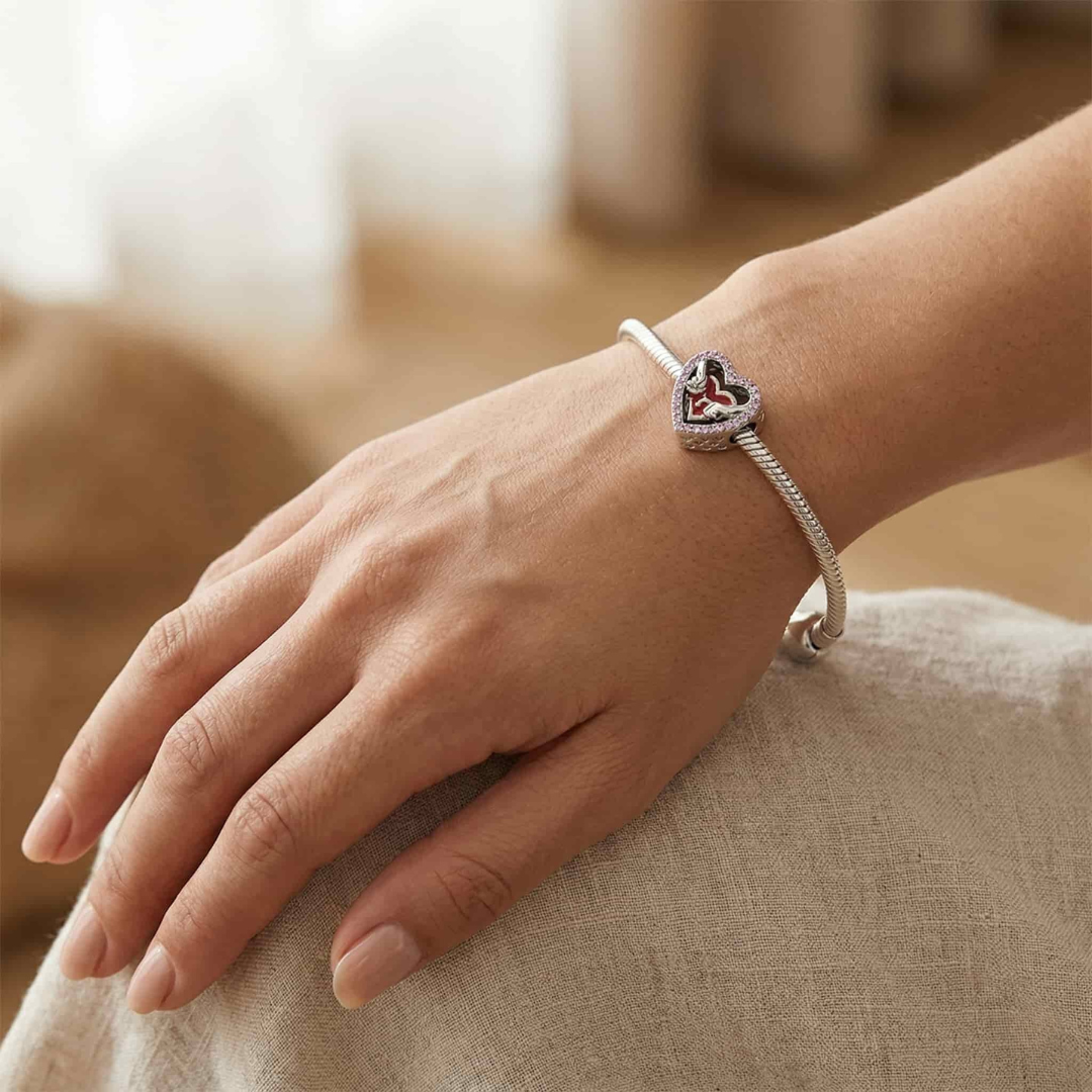 Charm Corazón Pinky Promise Rojo