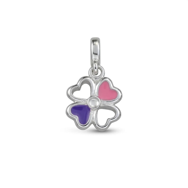Charm Trébol Rosa y Morado de la Suerte