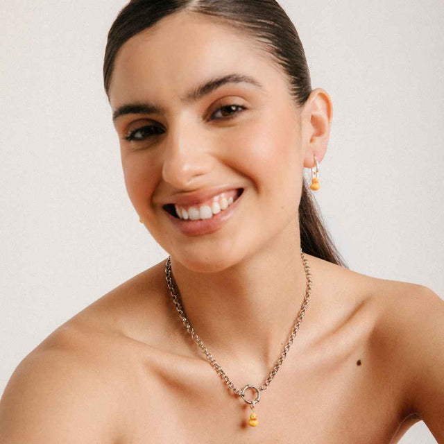 Par de Pendientes Pato de Hule con Guiño
