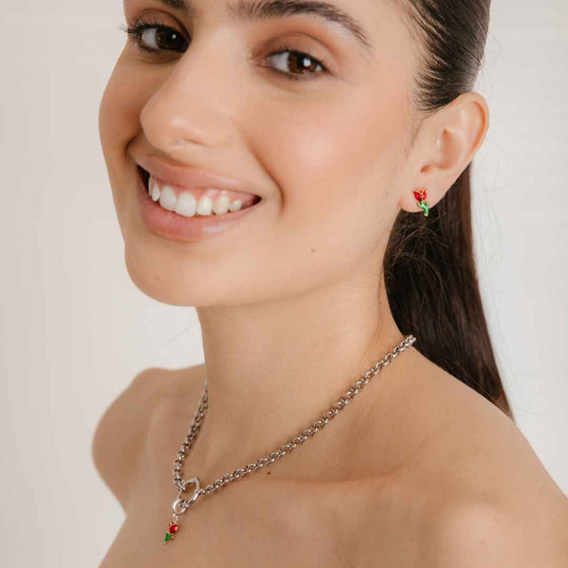 Par de Aros Tulipán Plata 925