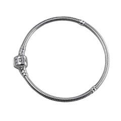 Pulsera de Plata Flexible con Broche Barril