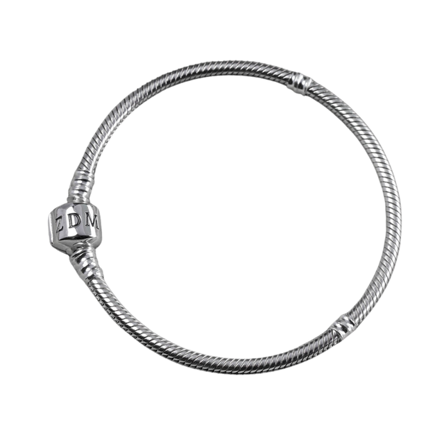 Pulsera de Plata Flexible con Broche Barril