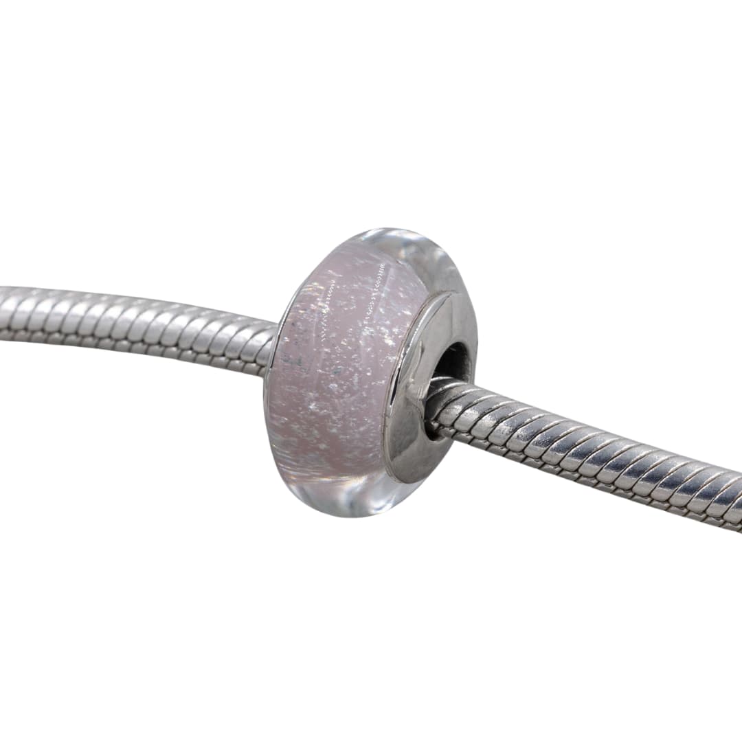 Charm Cristal Murano Blanco Invierno