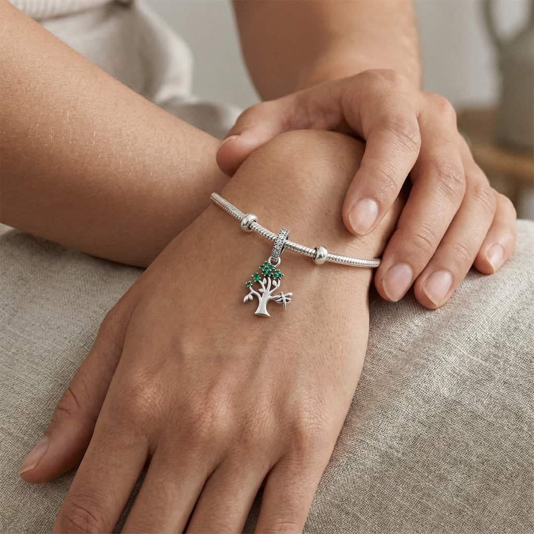 Charm Árbol brillos Verdes