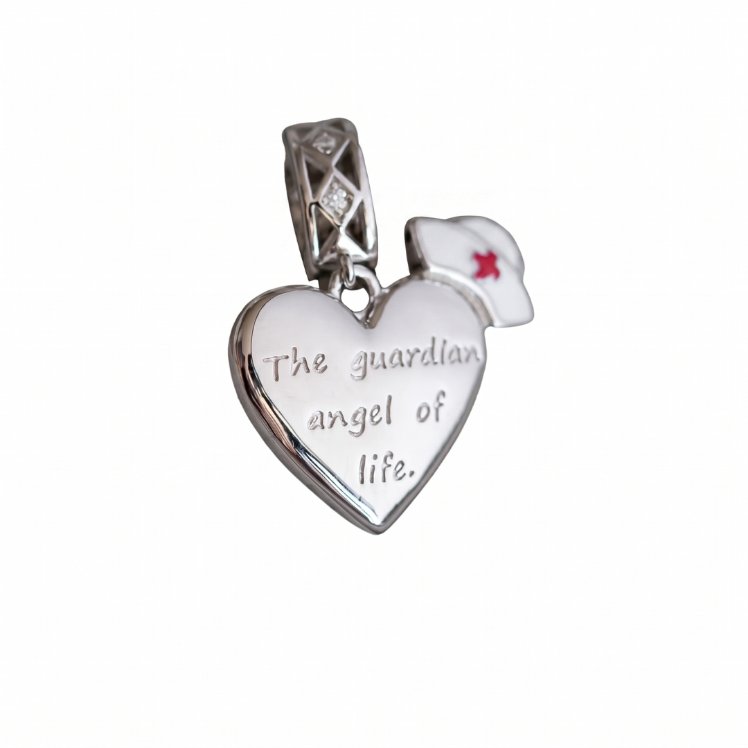 Charm Corazón Enfermera Colgante