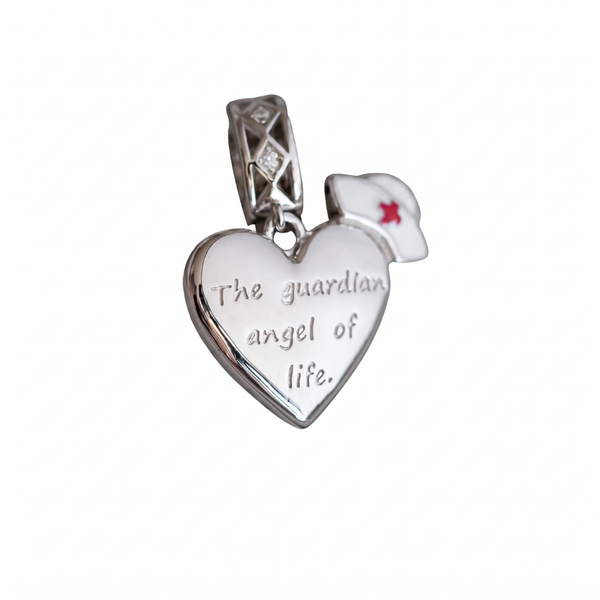 Charm Corazón Enfermera Colgante