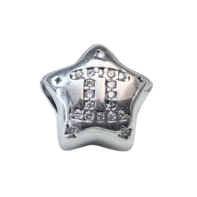 Charm Signo Gémenis  Enchapado en Plata