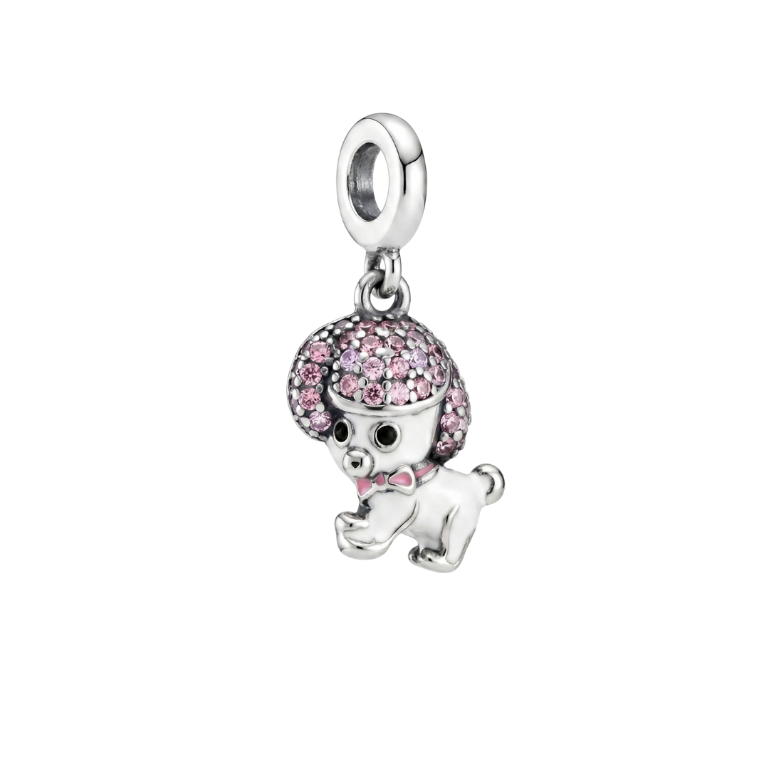 Charm Perro Poodle Brillos