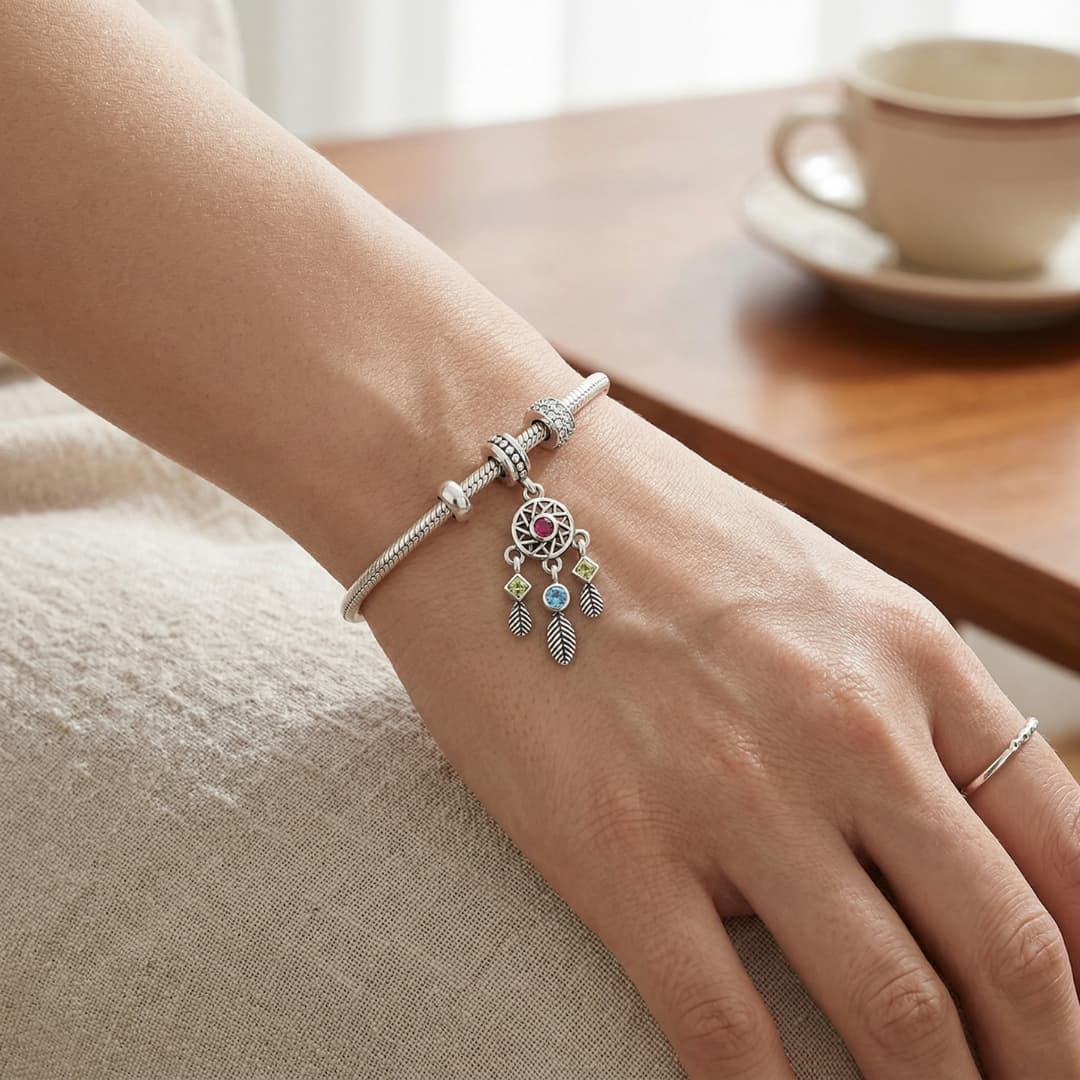 Charm Atrapa Sueños centro Fucsia