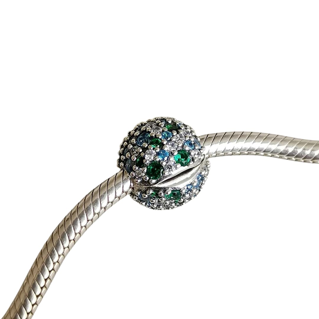 Clip Esfera Brillos Verdes y Celestes
