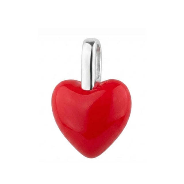Par de Aros Corazon Rojo