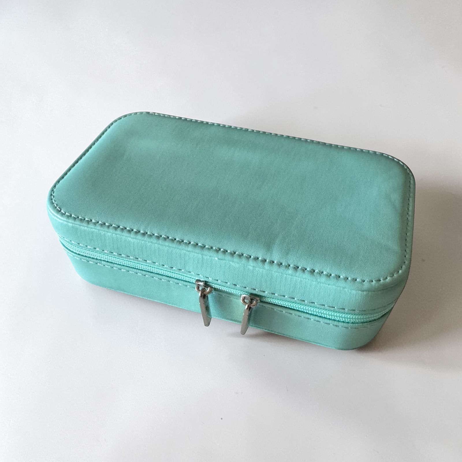 Joyero Organizador con Espejo Verde Agua 🩵