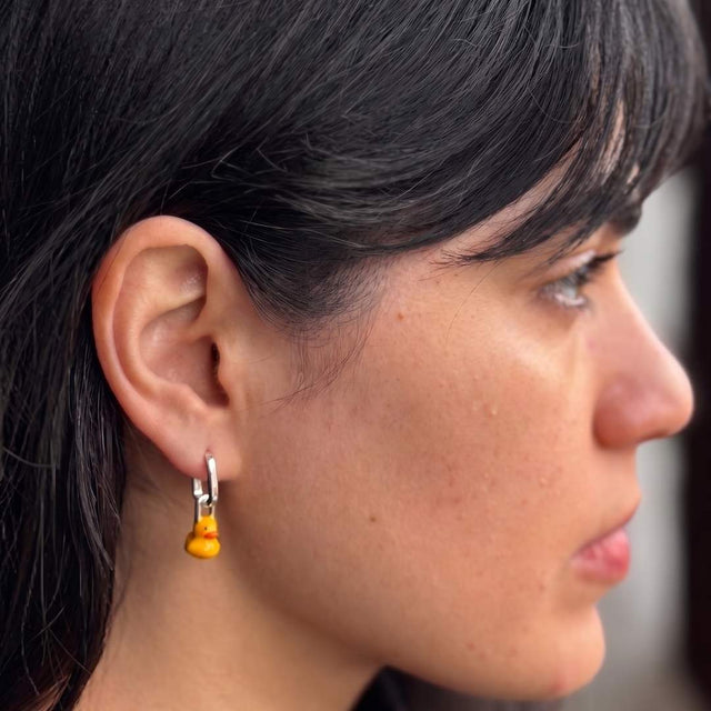 Par de Pendientes Pato de Hule con Guiño