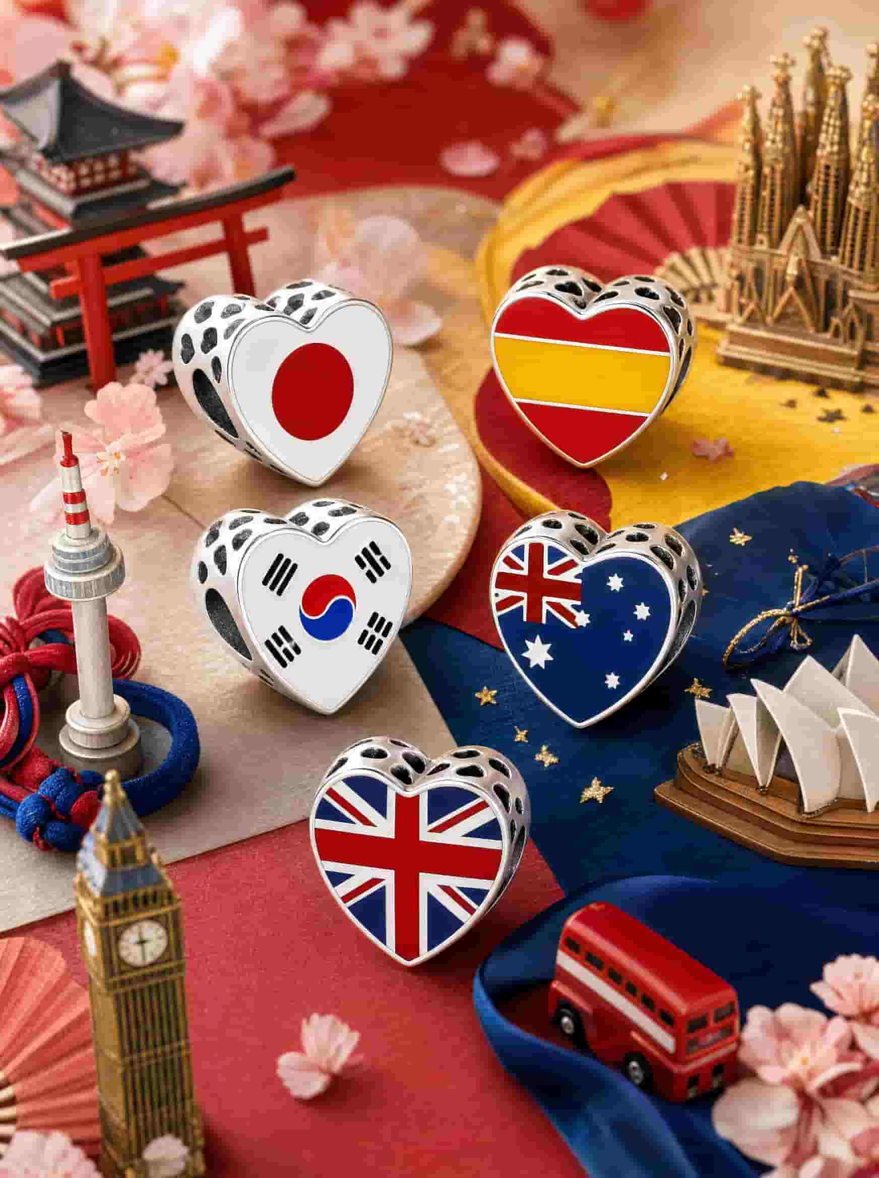 Portada charms de banderas