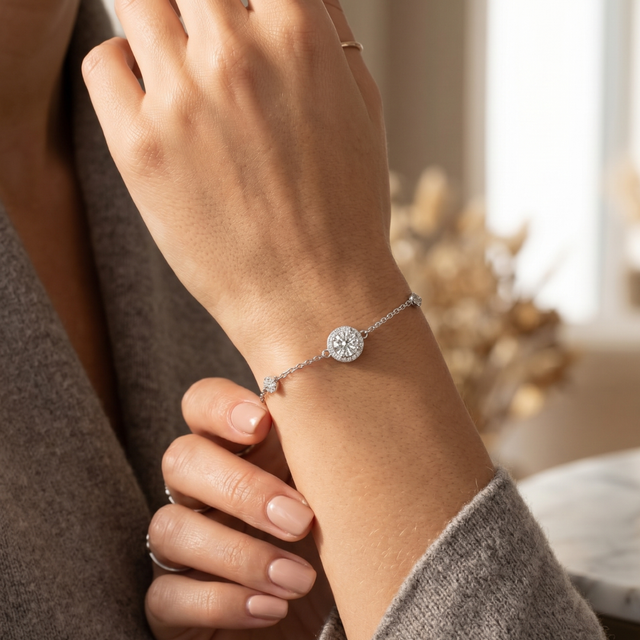 Pulsera de Plata 925 Punto de Luz