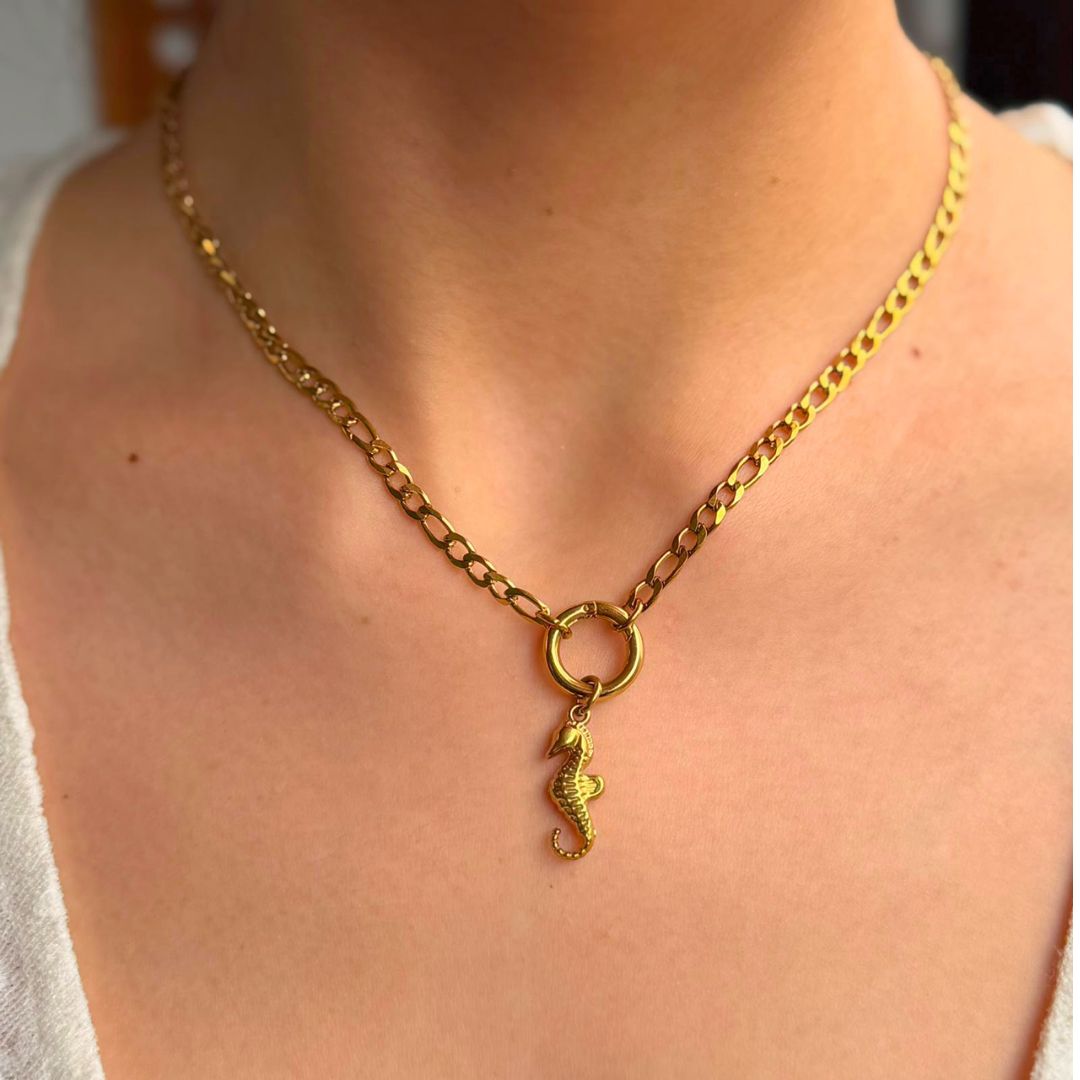 Collar para charm bañado en oro