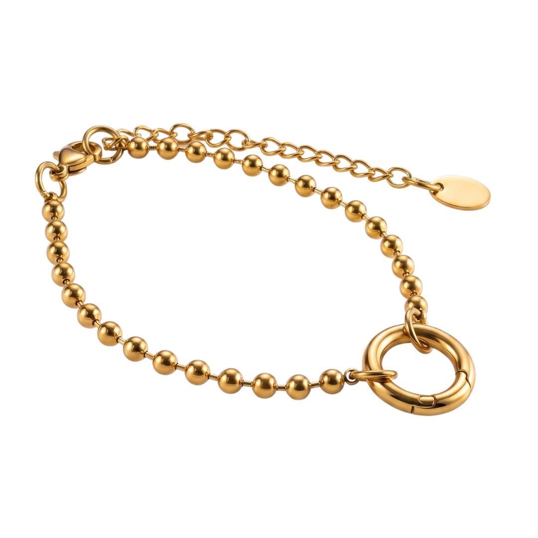 Pulsera para charm bañada en oro