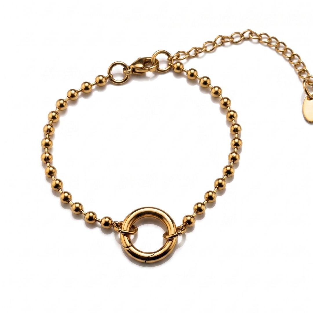 Pulsera para charm bañada en oro