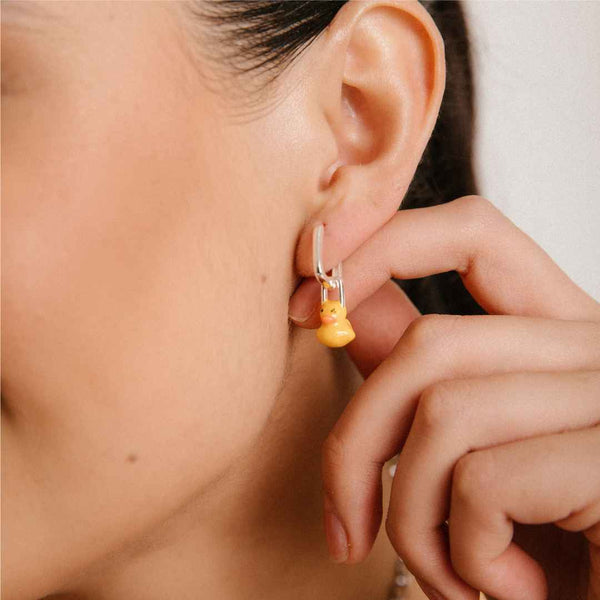 Par de Pendientes Pato de Hule con Guiño
