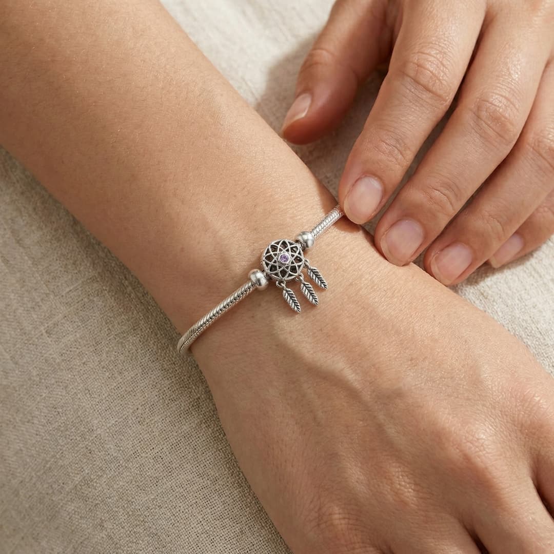 Charm Atrapa Sueños Circular Lila