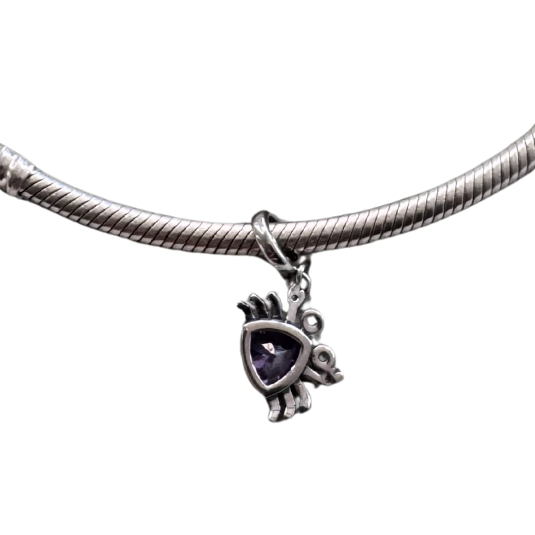 Charm Cangrejito Morado Brillante
