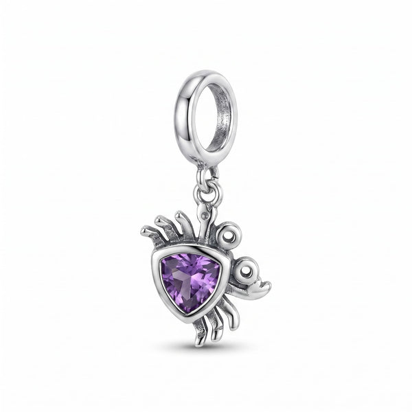 Charm Cangrejito Morado Brillante