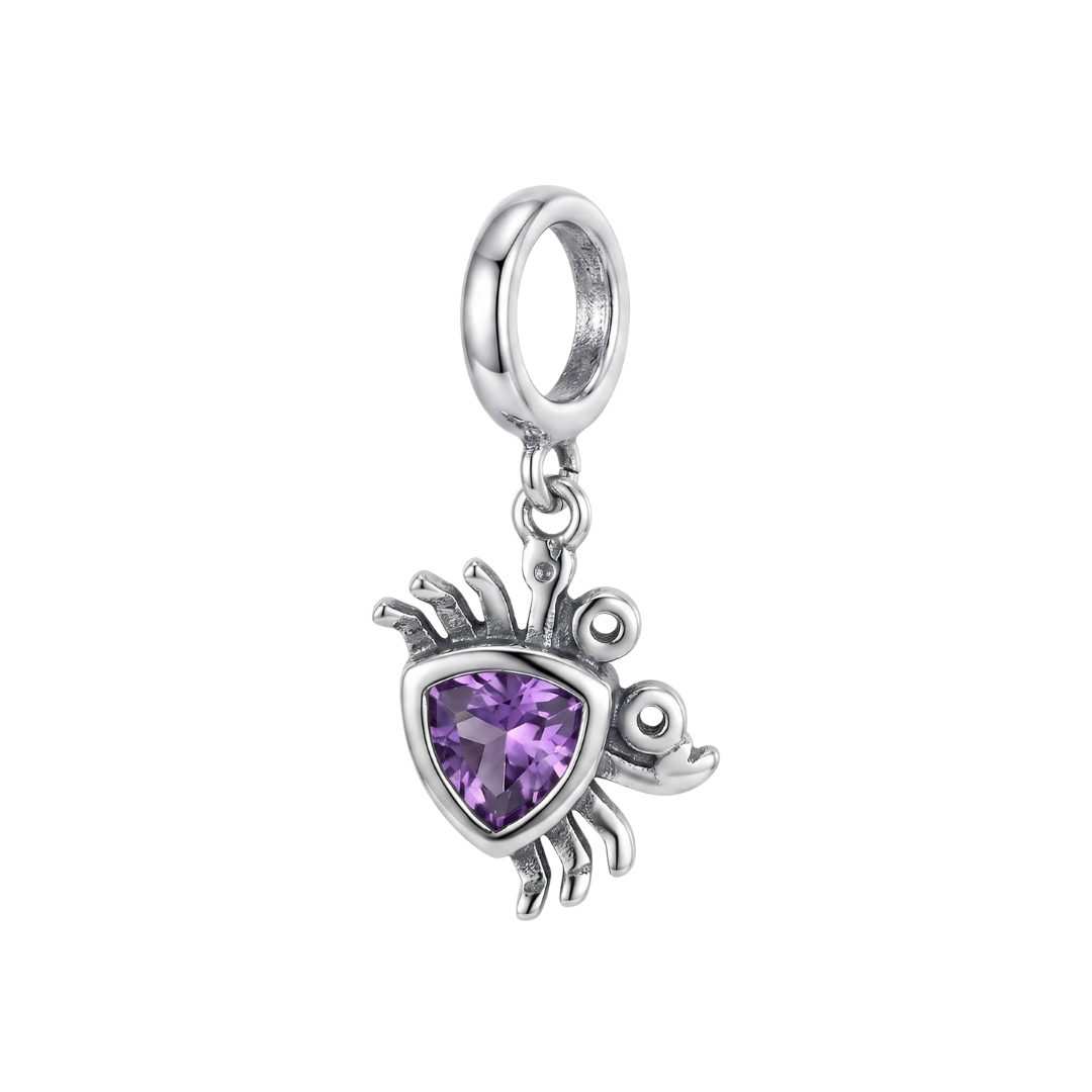 Charm Cangrejito Morado Brillante
