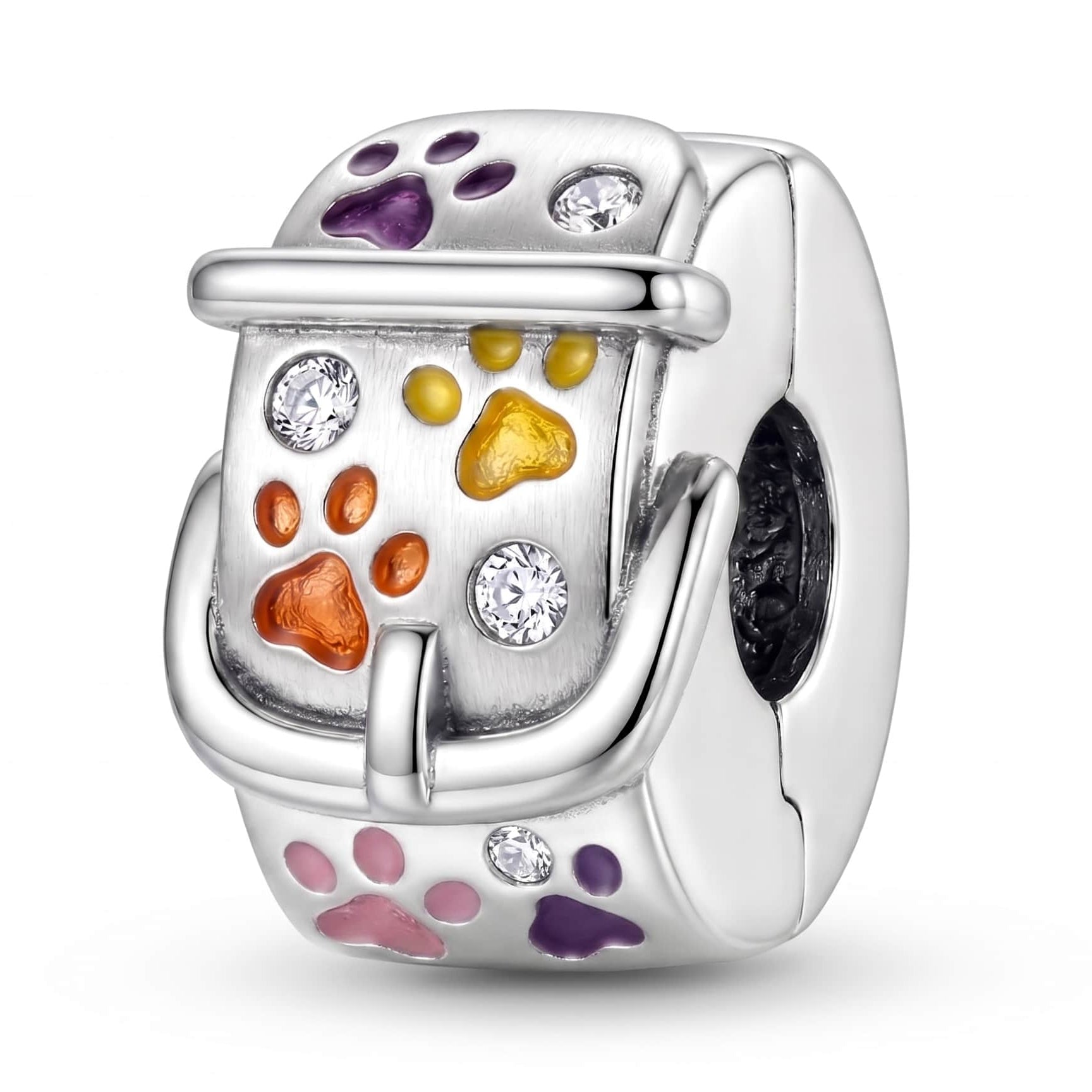 Clip Patitas de Perro Enchapado en Plata