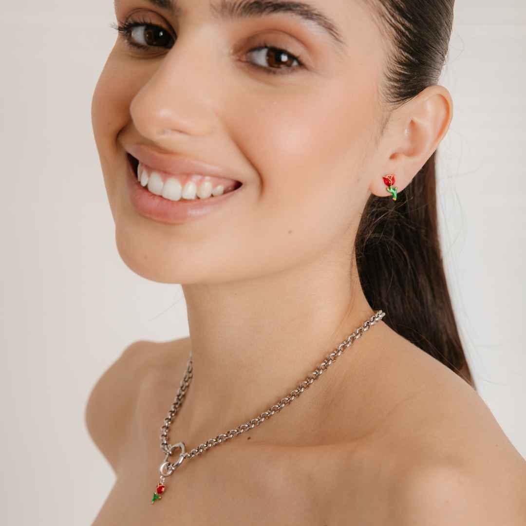 Par de Aros Tulipán Plata 925