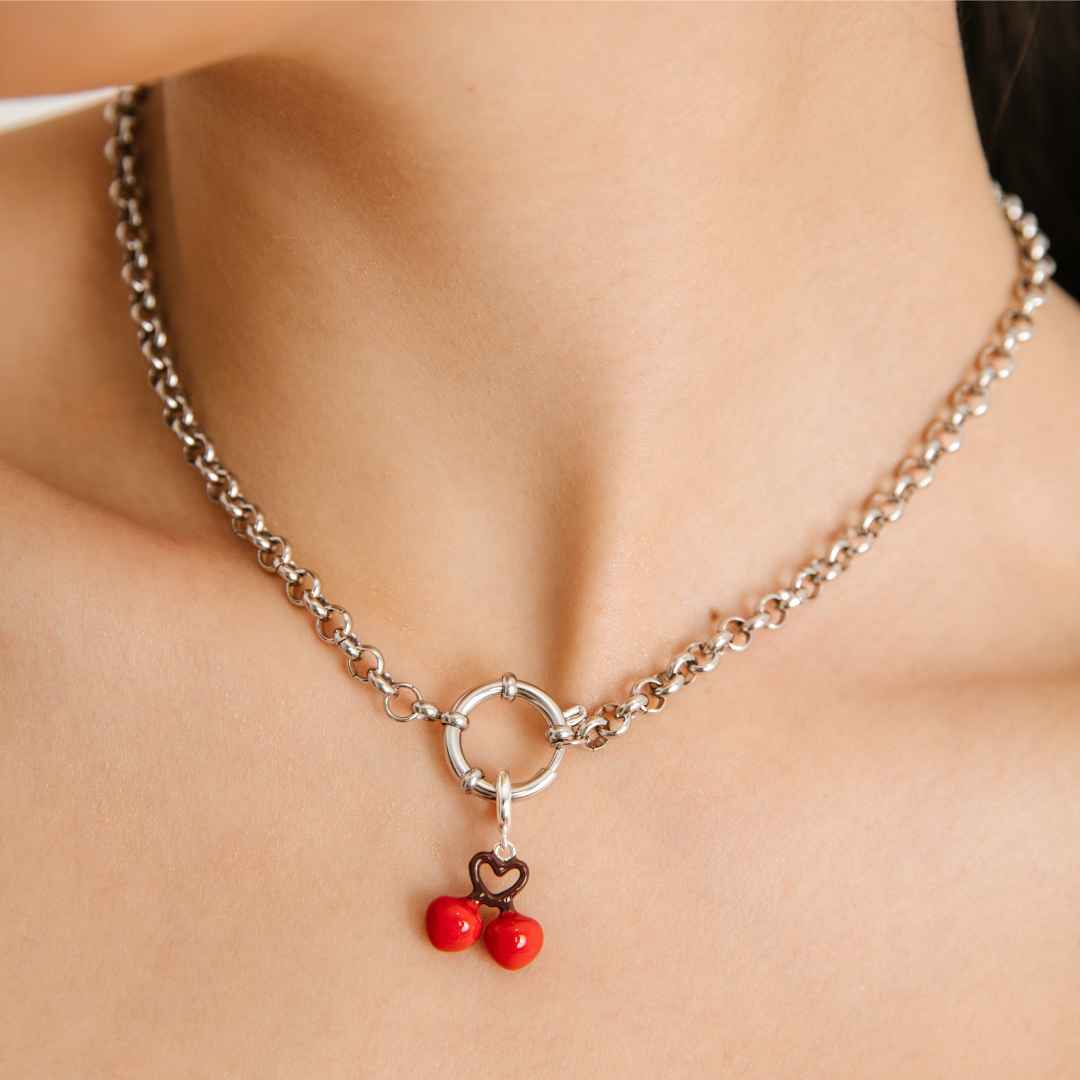 Charm Cherry Plata 925