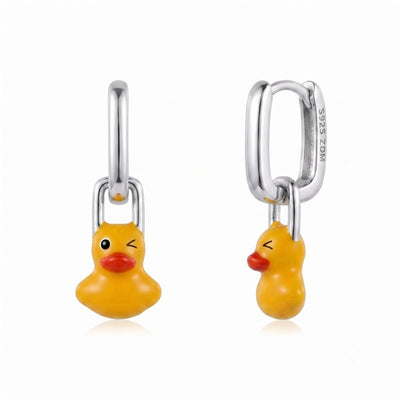 Par de Pendientes Pato de Hule con Guiño