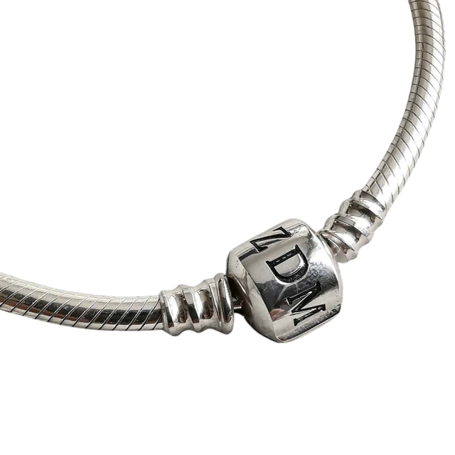 Pulsera de Plata Flexible con Broche Barril