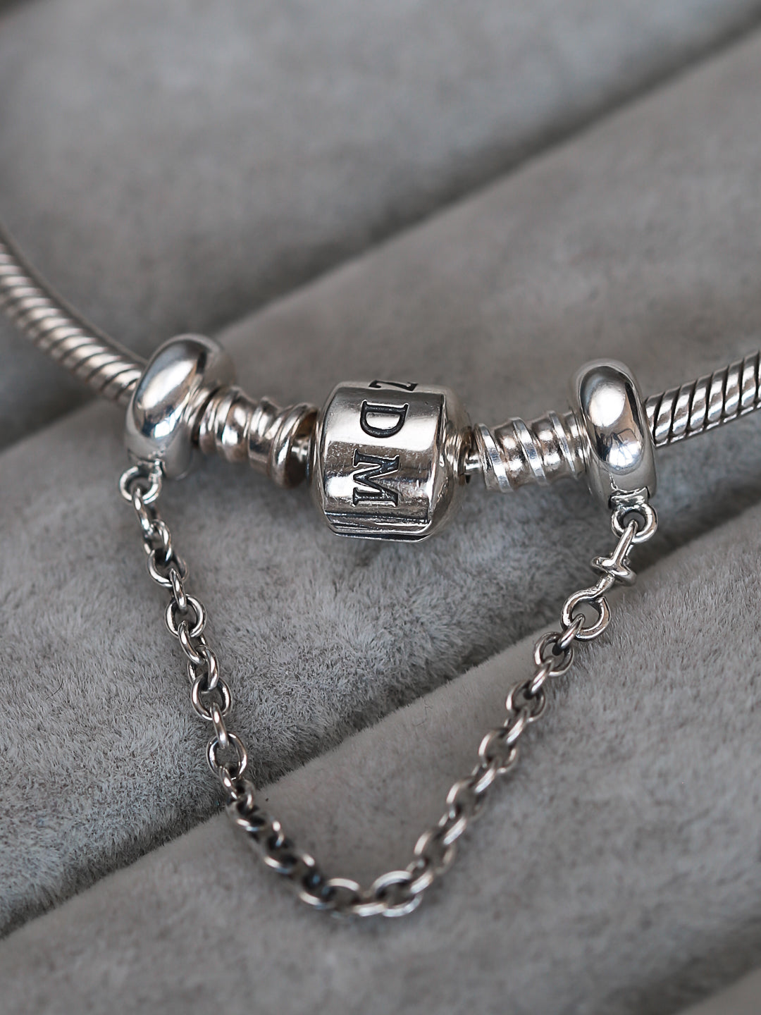 Cadena de Seguridad Plateada con Clip