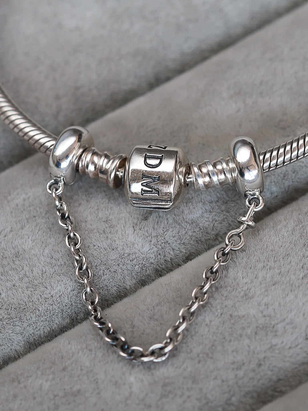 Cadena de Seguridad Plateada con Clip