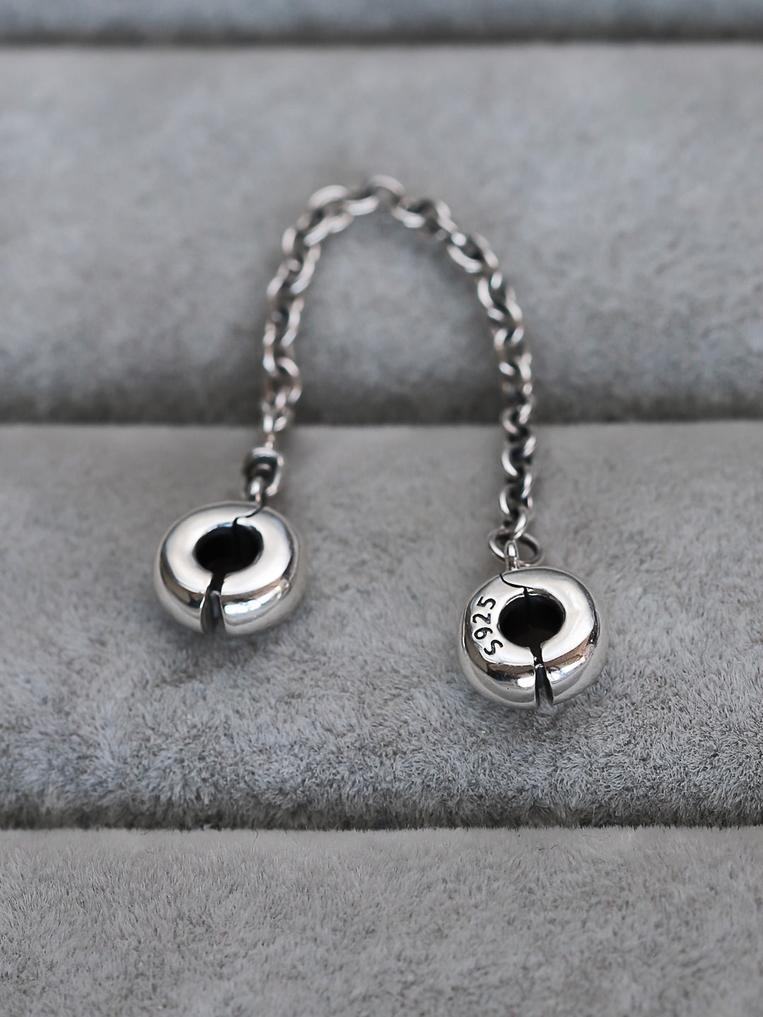 Cadena de Seguridad Plateada con Clip